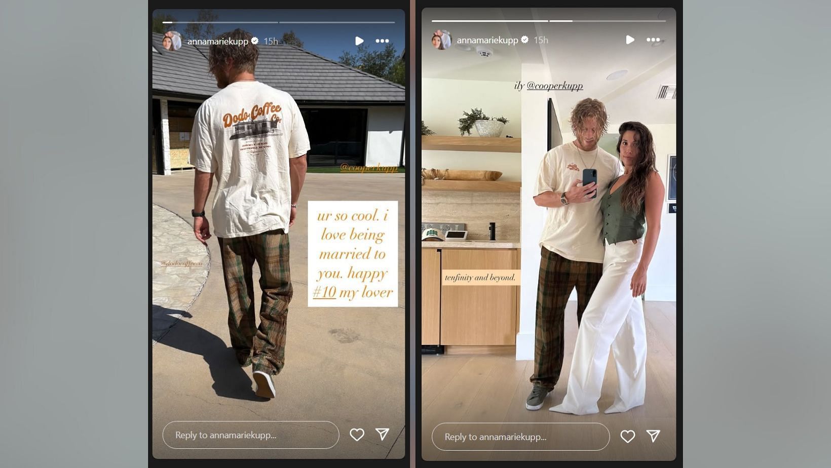 Cooper Kupp's wife Anna marks major relationship milestone with Seahawks WR (image credit: instagram/annamariekupp)